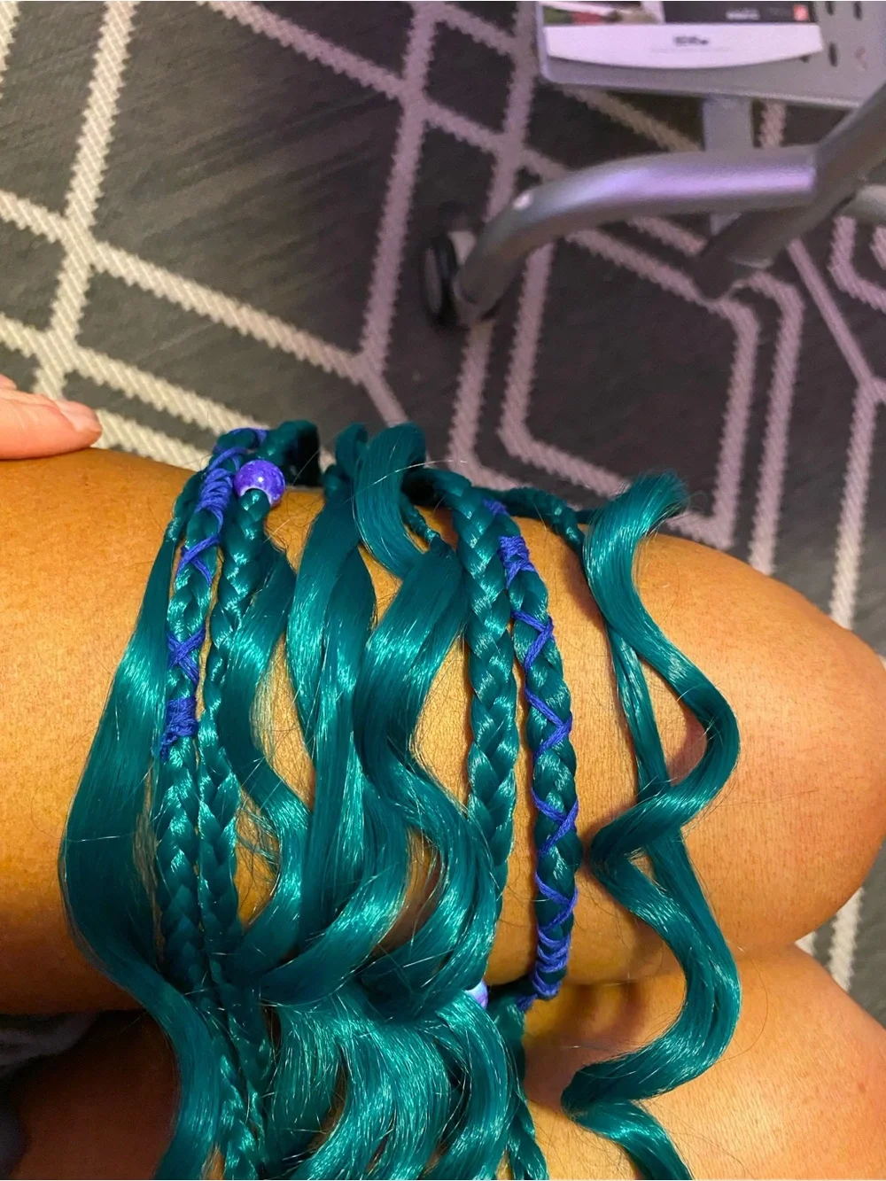 Teal Hair Extension Braids - Women Hair Accessory